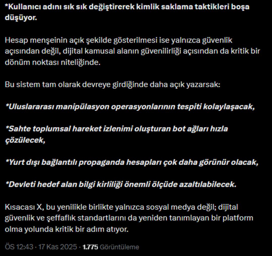 X'te yeni dönem: Gerçek kimlik şeffaflaşıyor! Konum manipülasyonu ve 5 bot hesabı açığa çıkacak