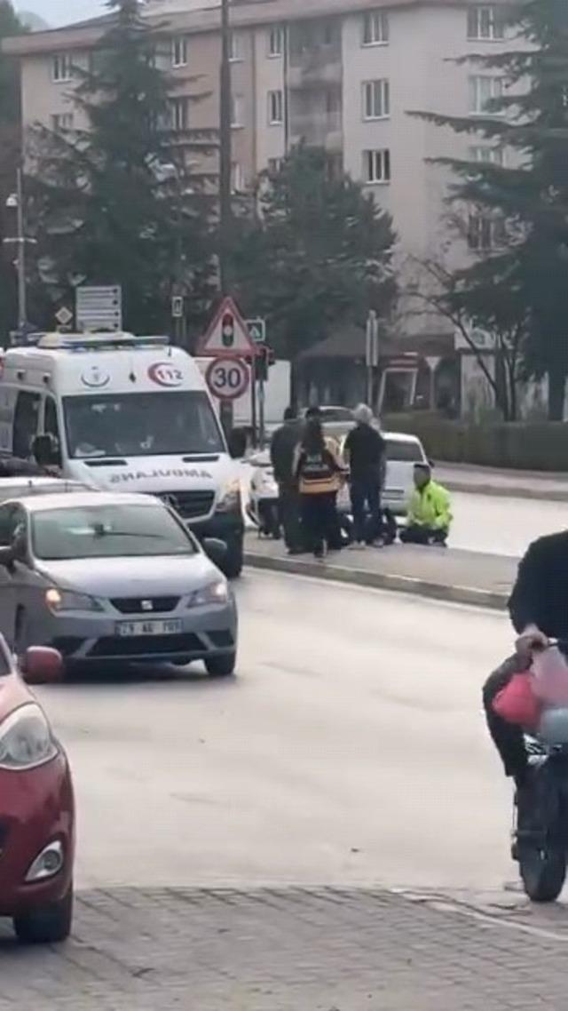 Kaza anı kask kamerasına yansıdı
